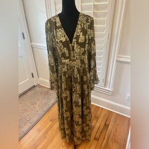 Mille maxi dress with metallic details